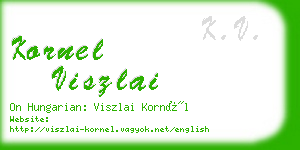 kornel viszlai business card